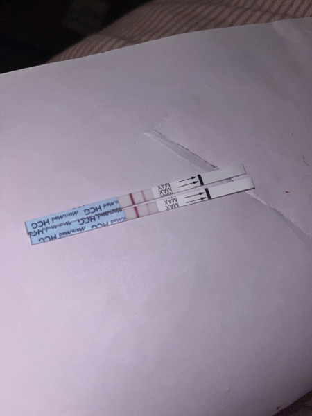 8 weeks- line on test fainter