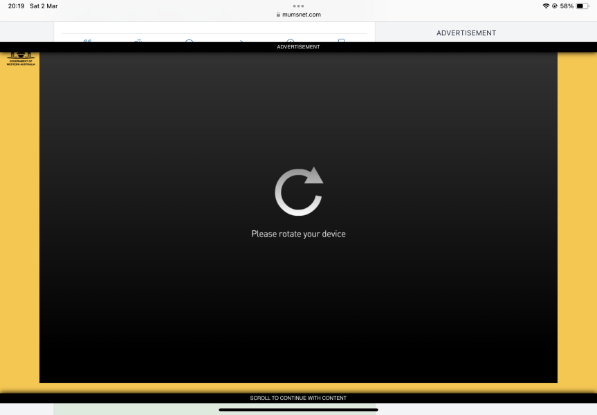 Massive ads taking over screen again