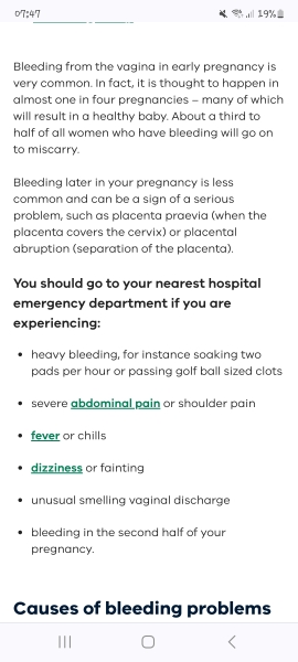 possible miscarriage