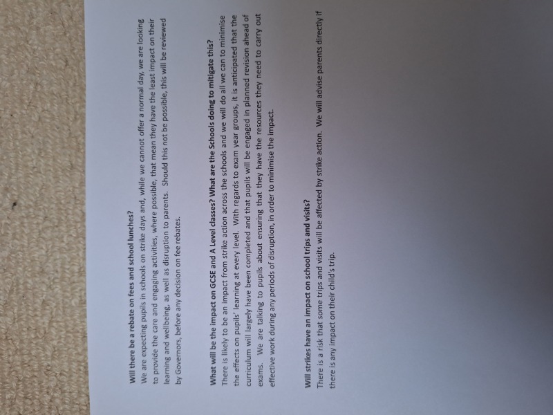 Dame Allans Newcastle - Strikes