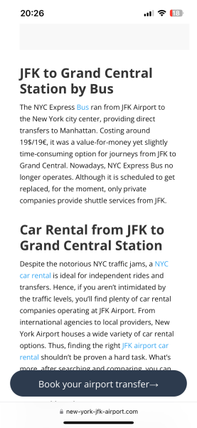 I've just been to NYC alone...