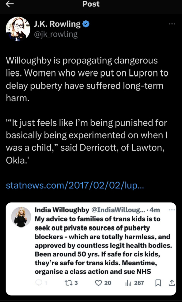 No more puberty blockers for children from the NHS - reported in the Times!