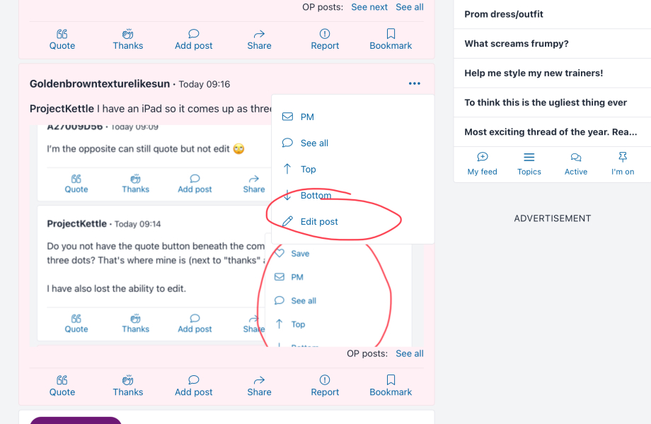Why can I no longer use the quote feature?