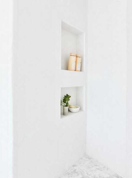 niche or shelf in small shower?