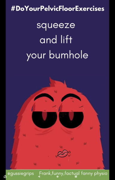 The Hate Monster insists you do your pelvic floor exercises.