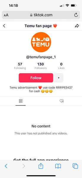 To not buy from Temu