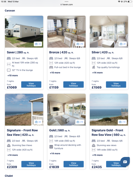 Who pays £2000 for a week in a caravan?