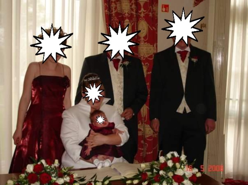 To get married with a newborn
