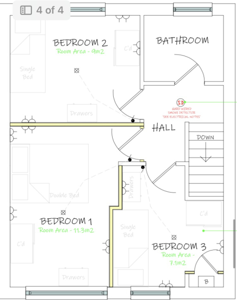 Has anyone split the main bedroom in a mid terrace into two smaller rooms?