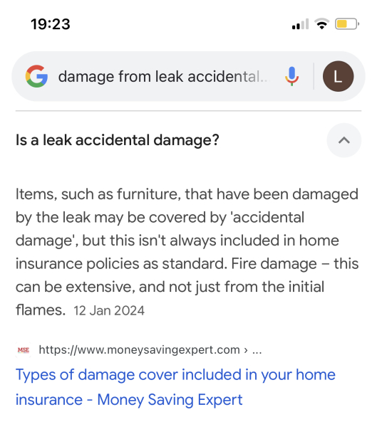 I caused a water leakage downstairs, what is fair way to solve it?