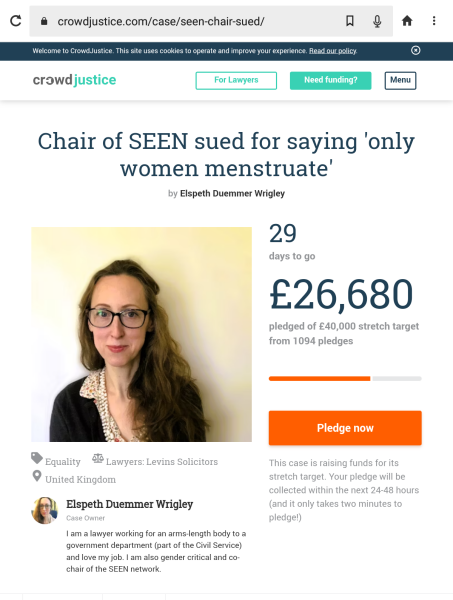 The chair of SEEN is being sued.