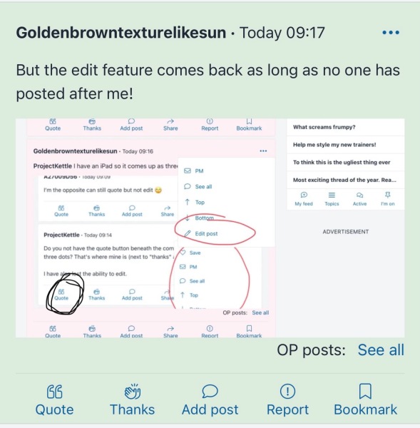 Why can I no longer use the quote feature?