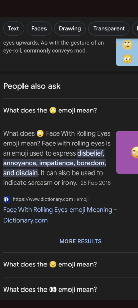 Telling someone not to use an eye roll emoji