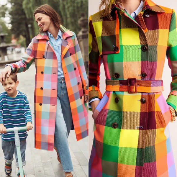 Multicoloured trench coat from Boden!