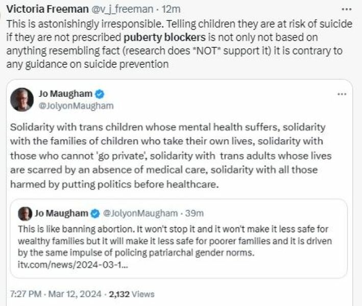 No more puberty blockers for children from the NHS - reported in the Times!