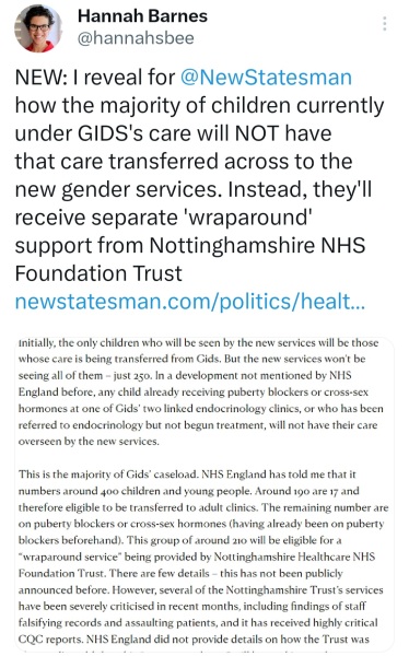 Update on NHSE and cross-sex hormones for children