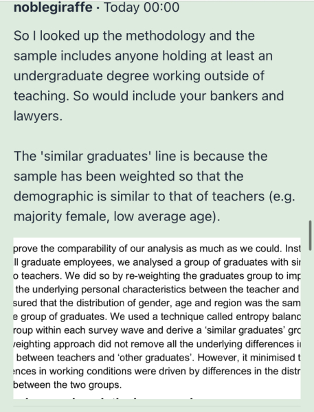 Teachers should receive a 1.8% premium for not working from home