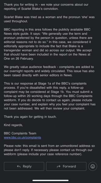 BBC News does not inform readers cat killer and murderer Scarlett Blake is transgender in this article. I intend to complain to ofcom. These are not our crimes.