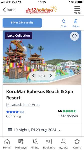 Where would you go in August - £4.5K?