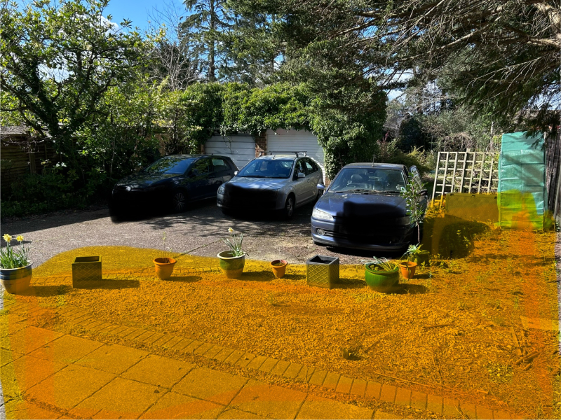 Another car parking one but one is abandoned