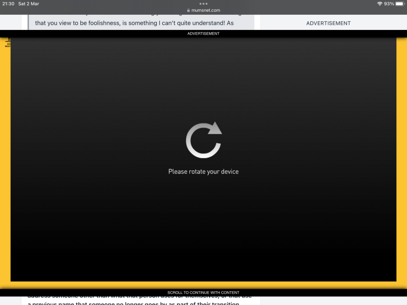 Massive ads taking over screen again
