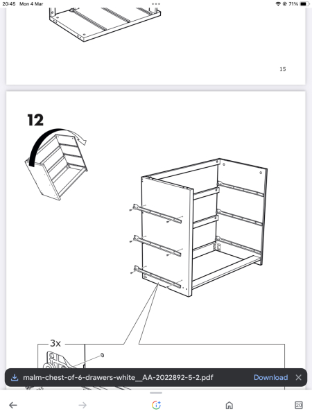 IKEA Malm drawers