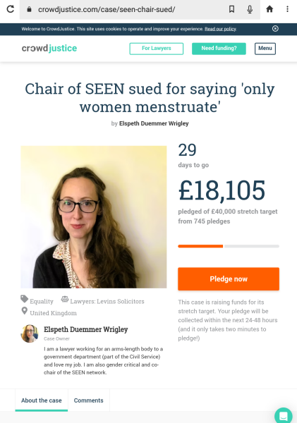 The chair of SEEN is being sued.