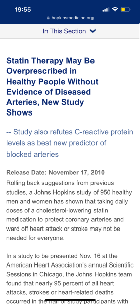 To think the PoW’s diagnosis makes healthy living seem pointless?