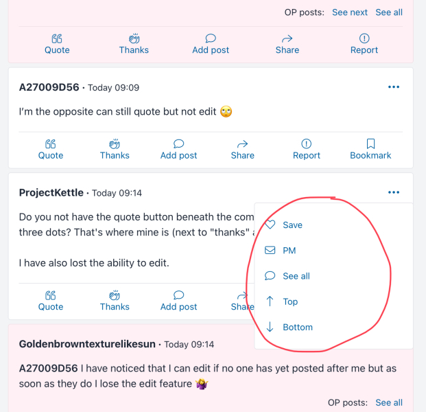 Why can I no longer use the quote feature?