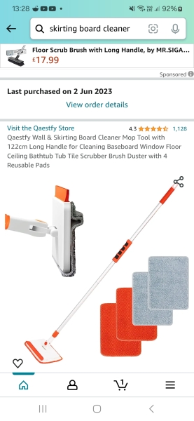 Cleaning skirting boards