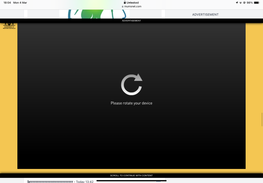Massive ads taking over screen again
