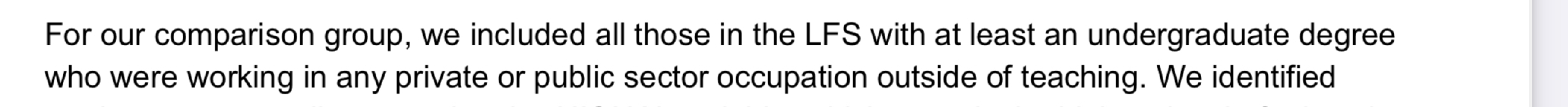 Teachers should receive a 1.8% premium for not working from home