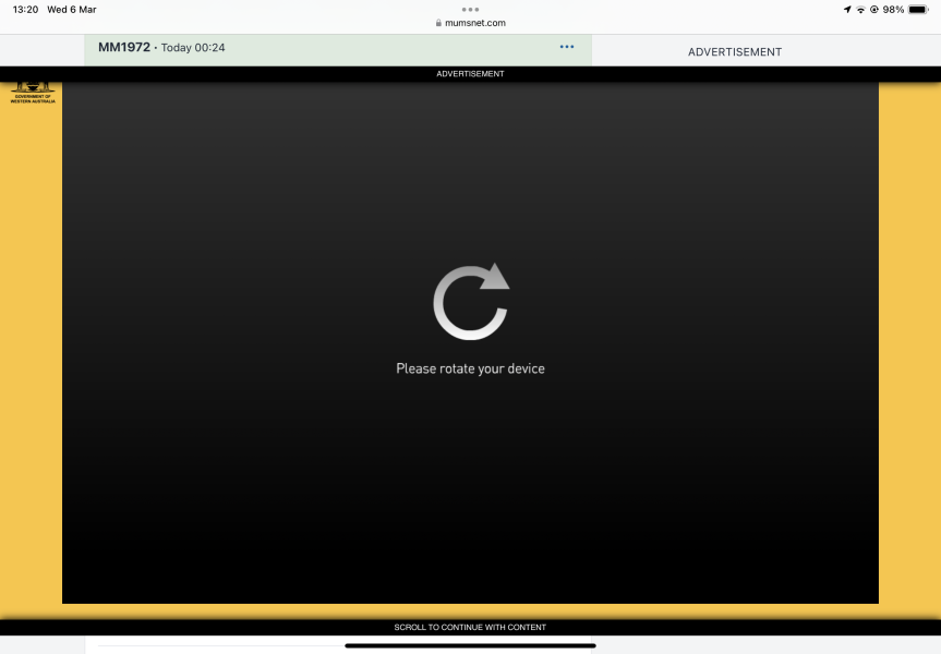 Massive ads taking over screen again