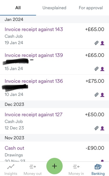 What proof of income for self assessment is needed.