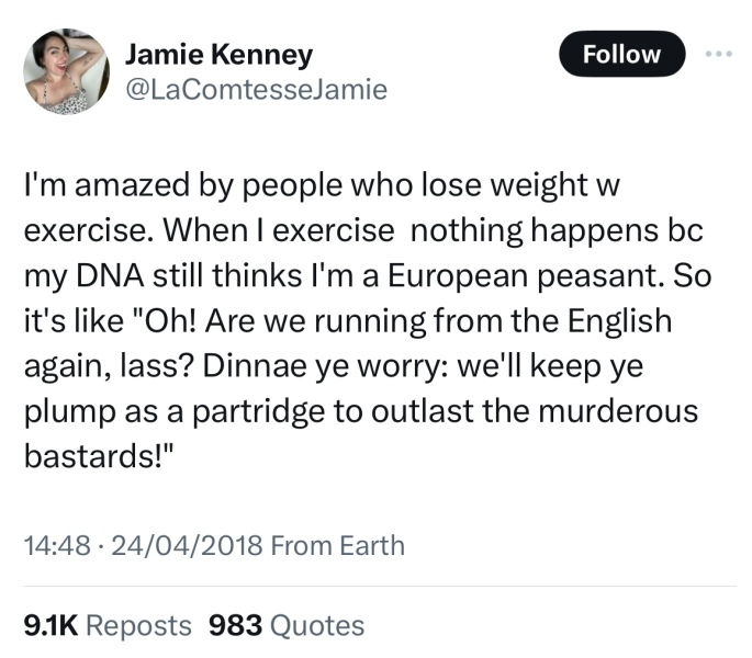 To think my body just wants to hold on to weight !