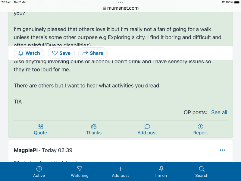 Annoying "Unwatch/Save/Share" taking up screen on mobile site