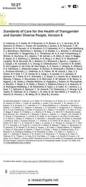 WPATH deletes standards of Care v8" from its website!