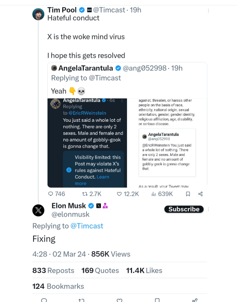 Elon Musk and new pronoun rules on Twitter