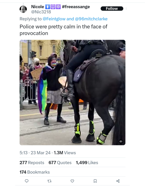 The TRA banging thr symbol in the horses face