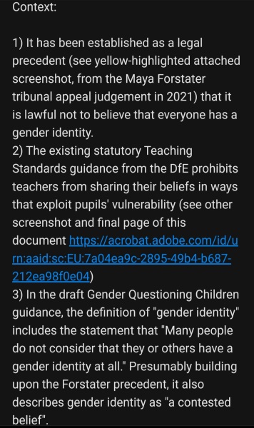 Schools Guidance Consultation closes 12 of March - can we collate ideas for responding?