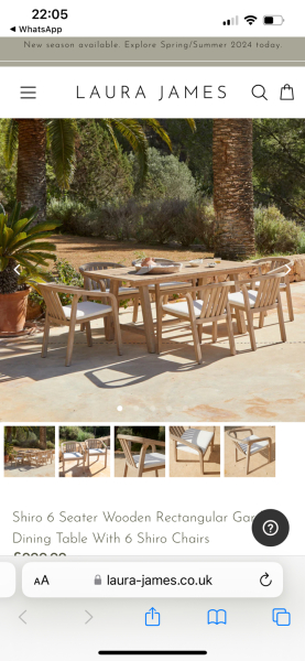 Laura James garden furniture
