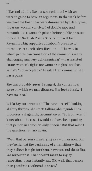 Angela Rayner in the Guardian