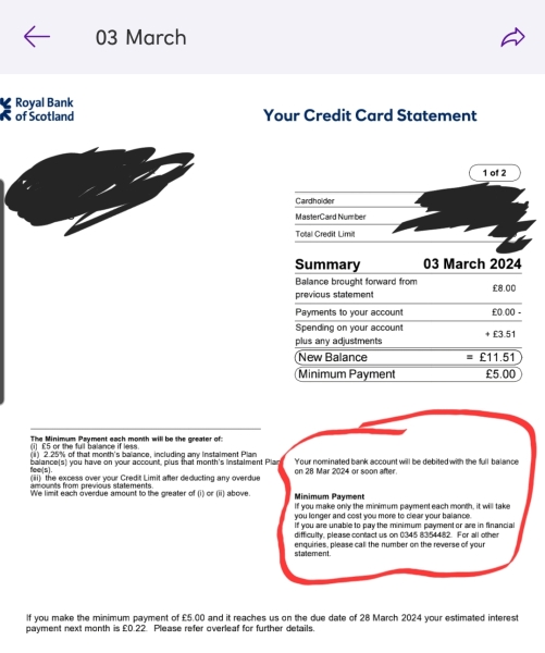 How do returns work on a credit card?