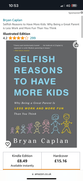 Opinion on ‘selfish reasons to have more kids?’