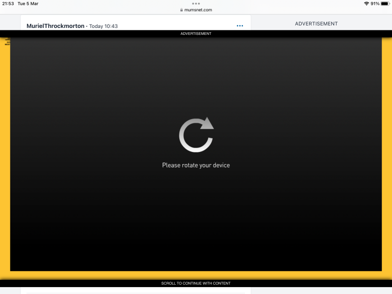 Massive ads taking over screen again