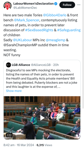 Or have Labour totally lost the plot wrt women’s rights?