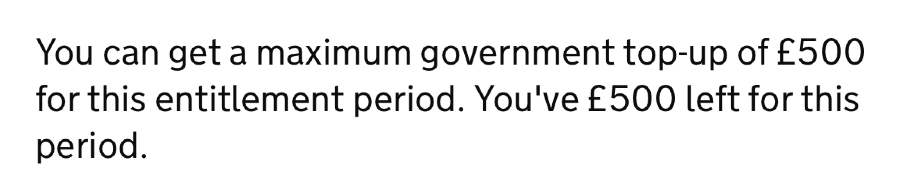 Tax Free Childcare £500