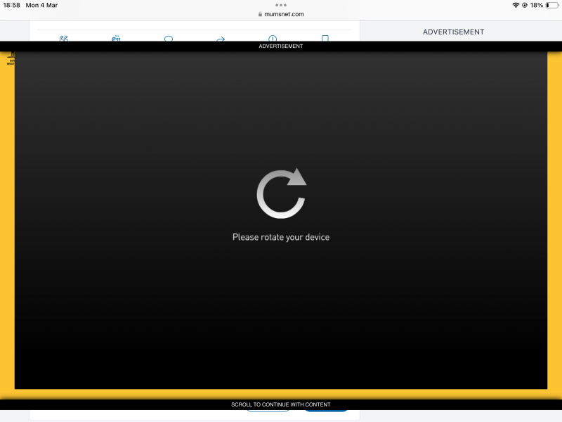 Massive ads taking over screen again