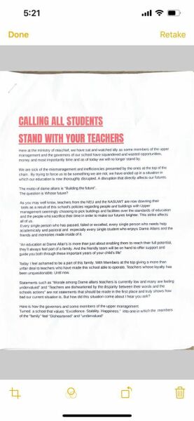 Dame Allans Newcastle - Strikes