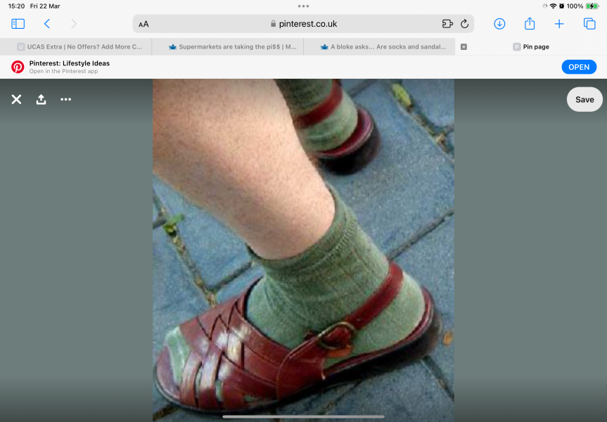 A bloke asks... Are socks and sandals EVER acceptable?